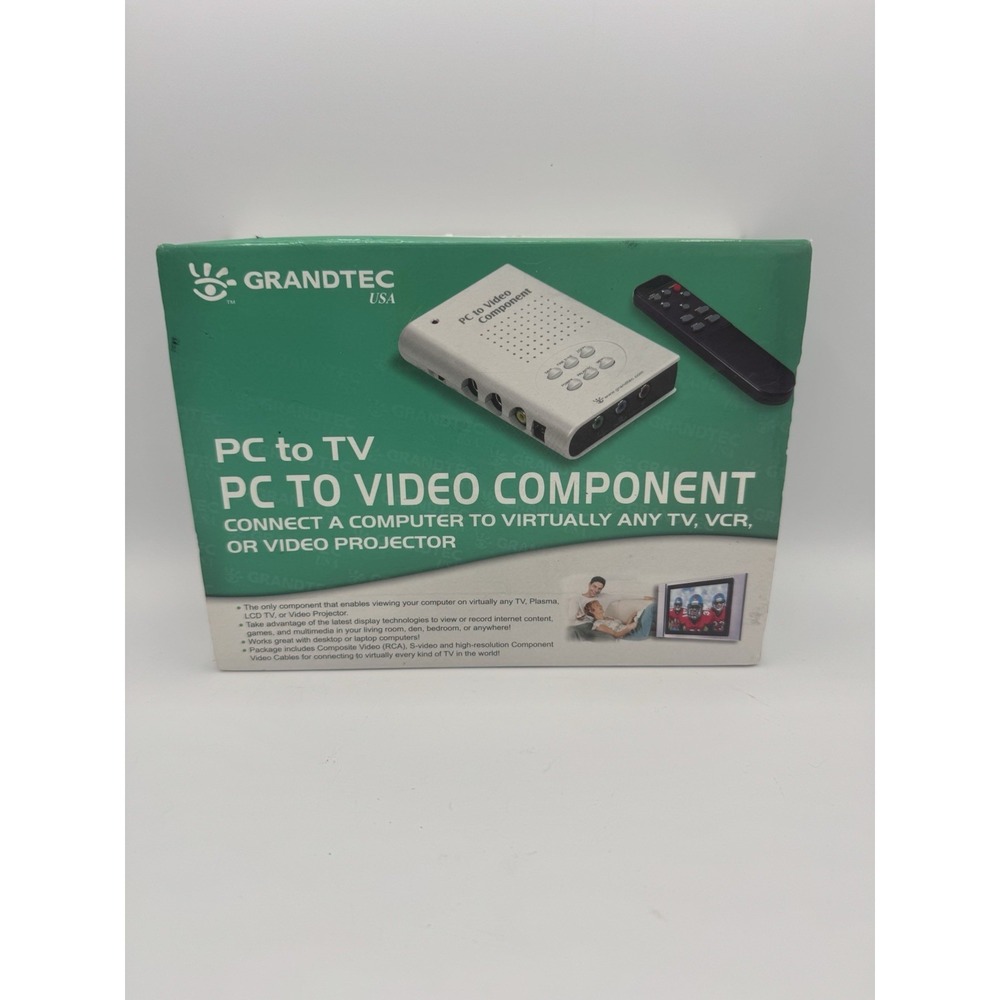 Grandtec PC To Video Component GXP-2000 VGA To TV/CRT Converter W/ Remote